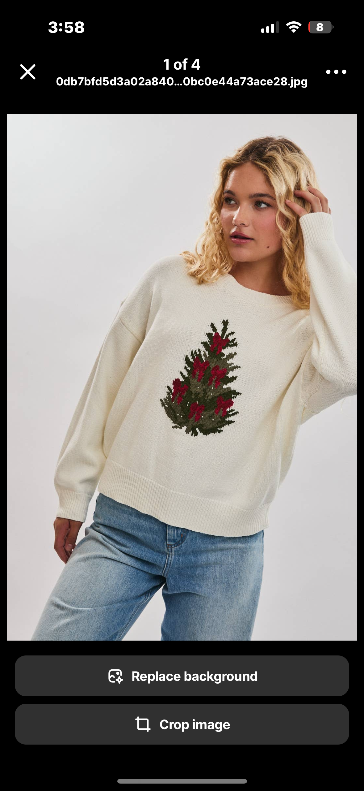 bow tree sweater