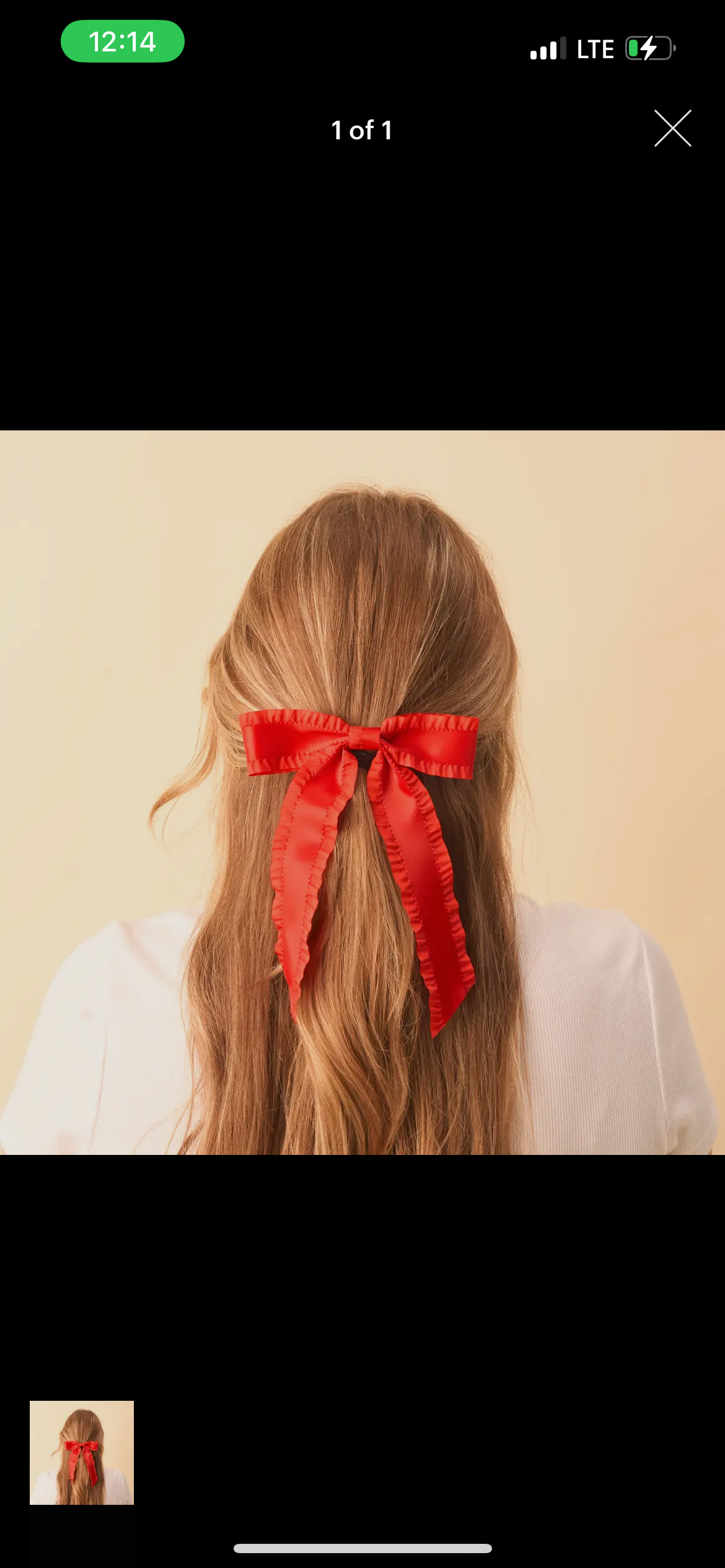 Red Ruffle Hair Bow