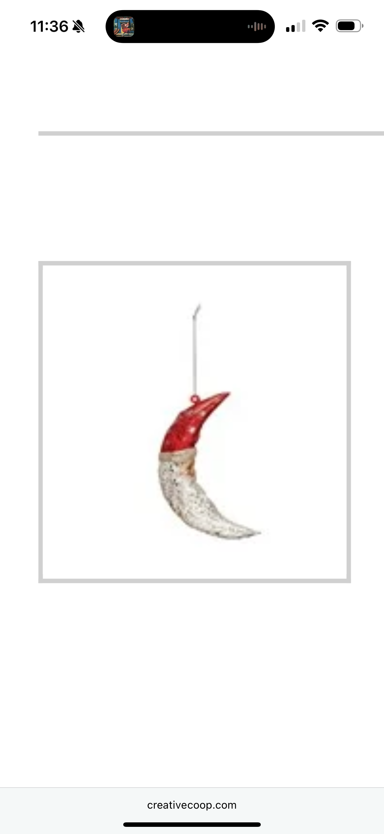 Santa Moon Ornament