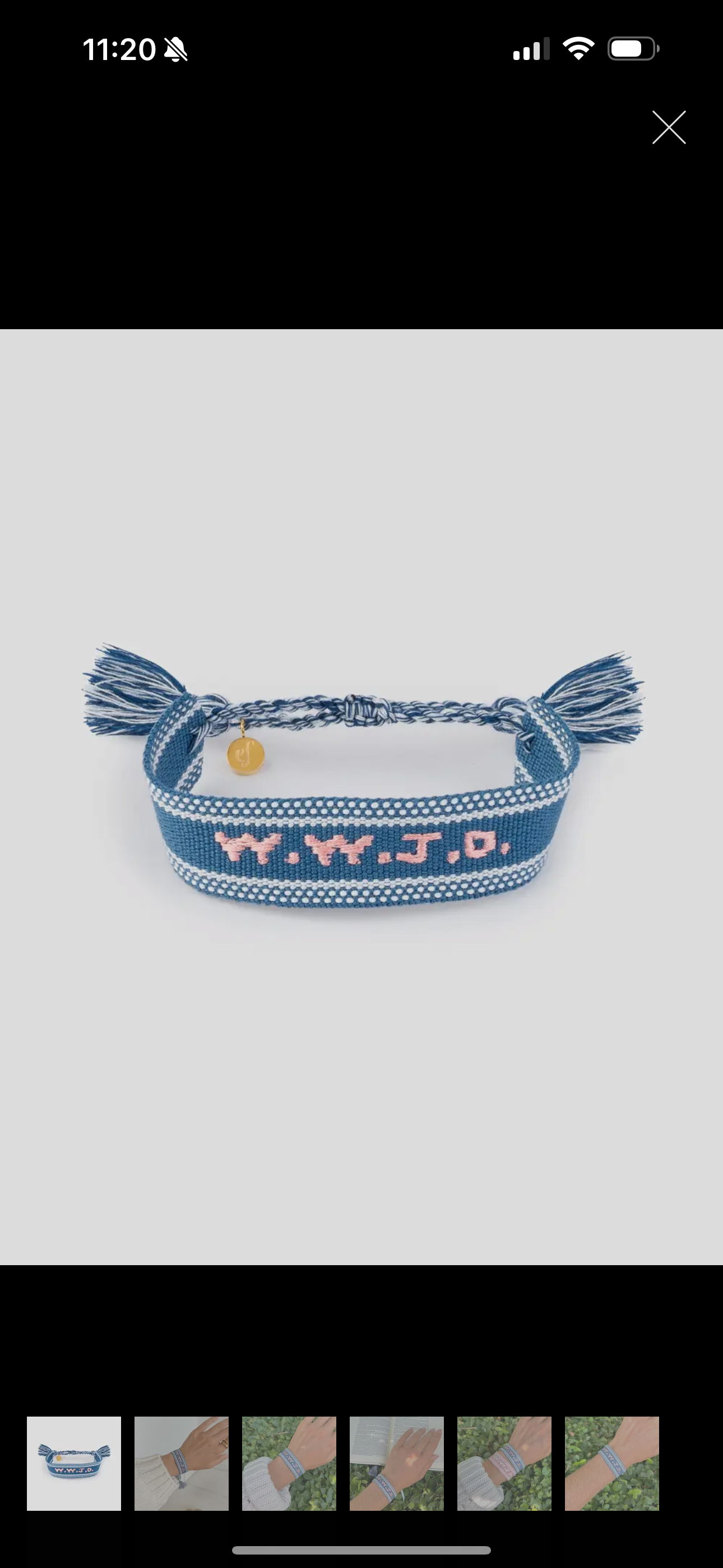 WWJD Embroidered Bracelet