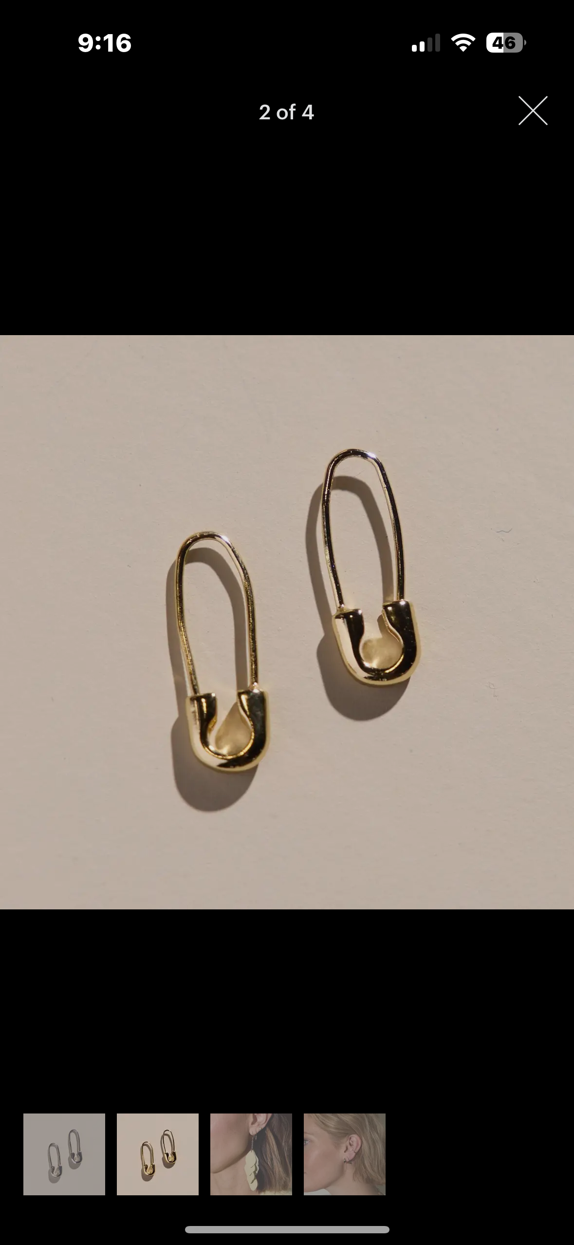 safety pin earrings