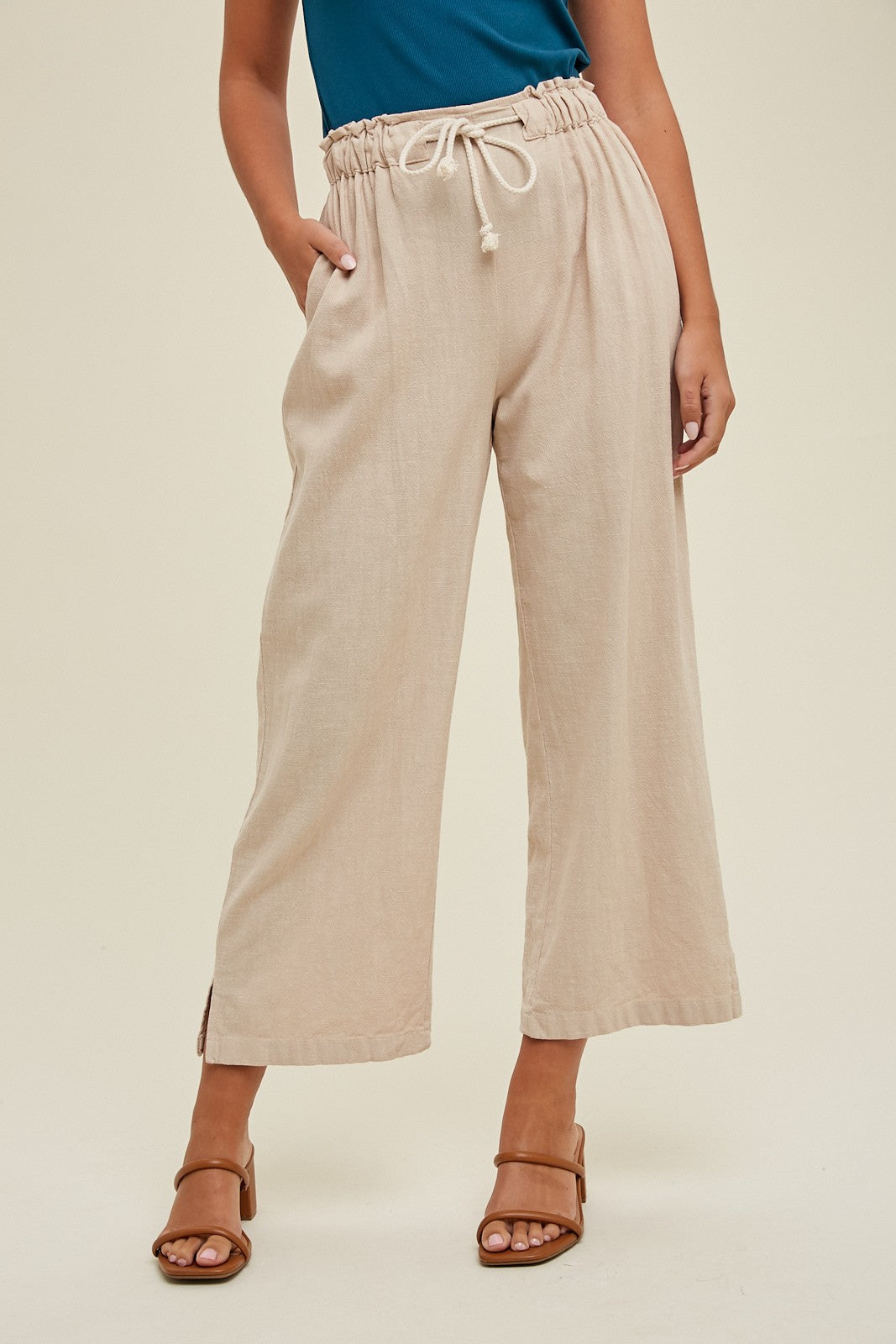 Linen Paperbag Pants