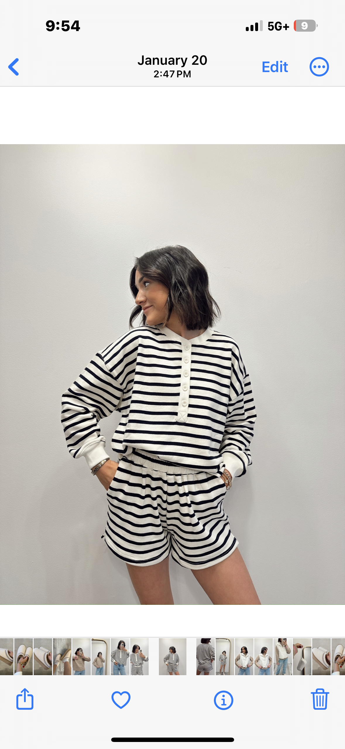 Striped Terry Top