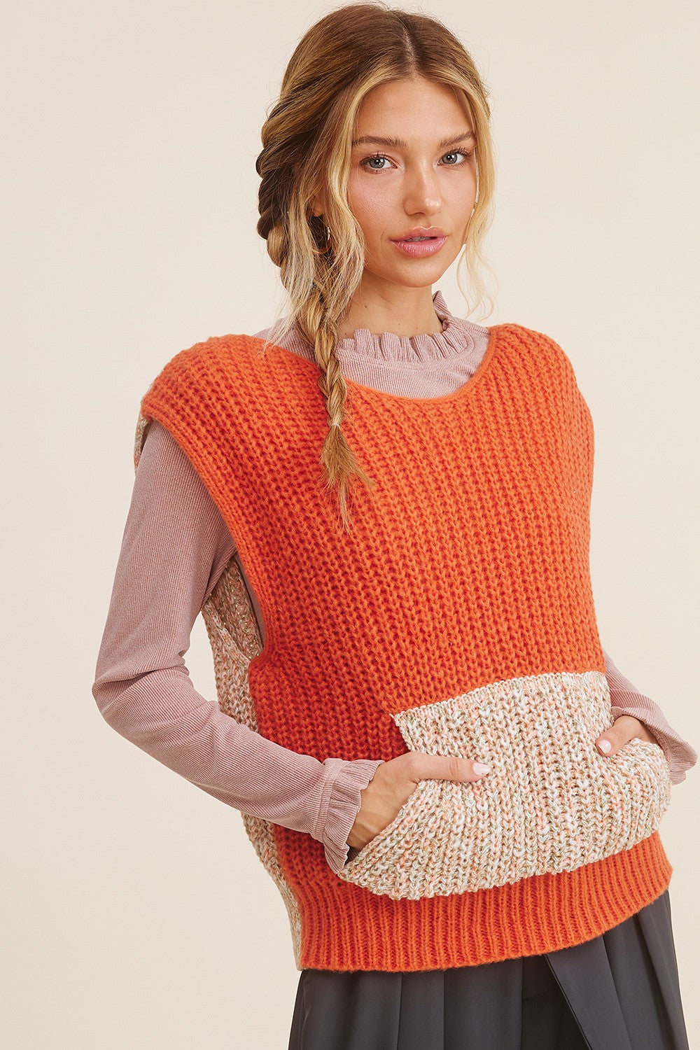 Rust Sweater Vest