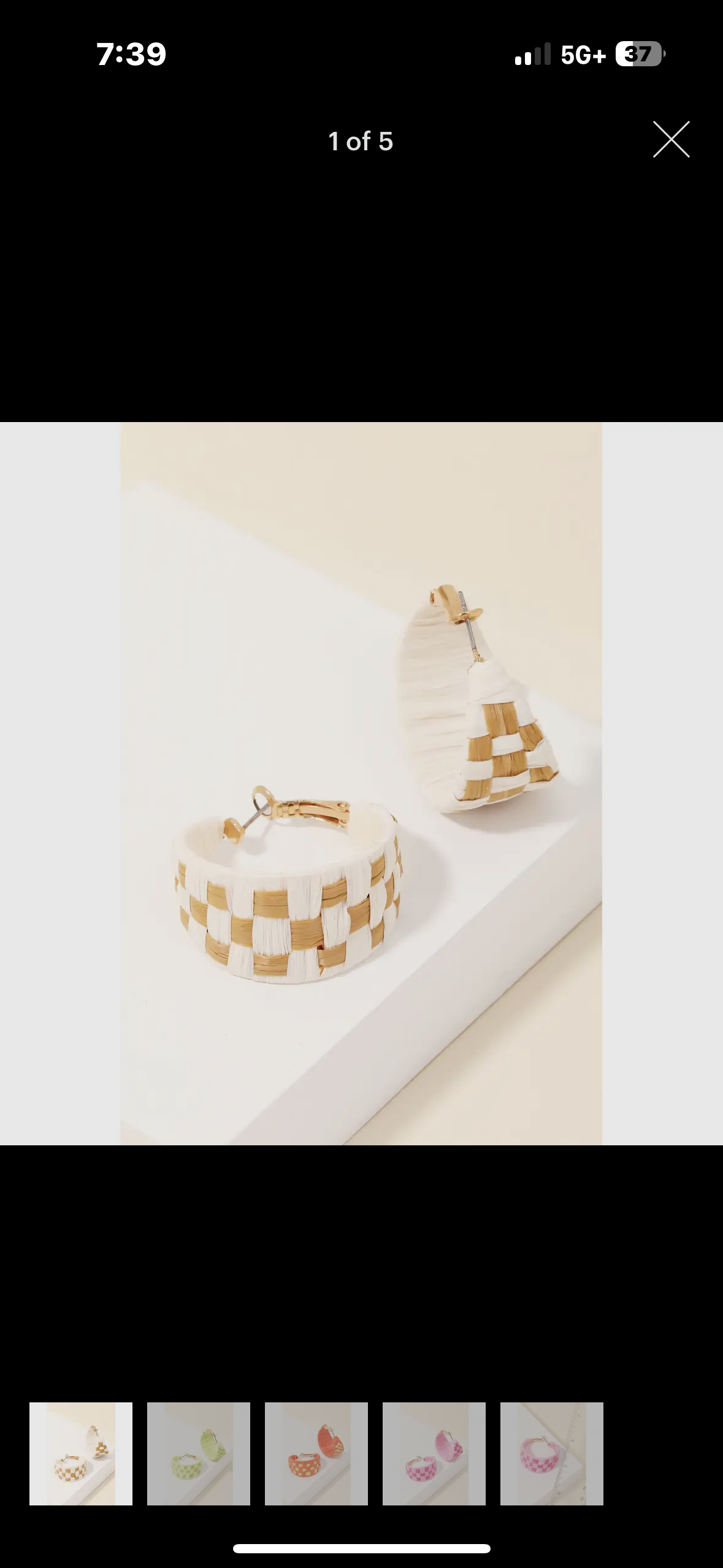 Brown Checkered Hoops