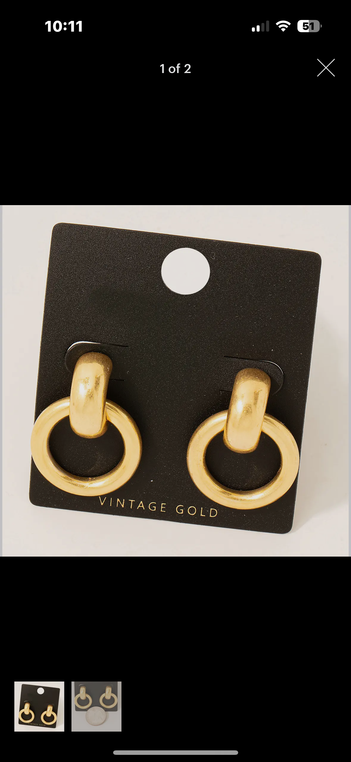 Double Hoop Vintage Earrings