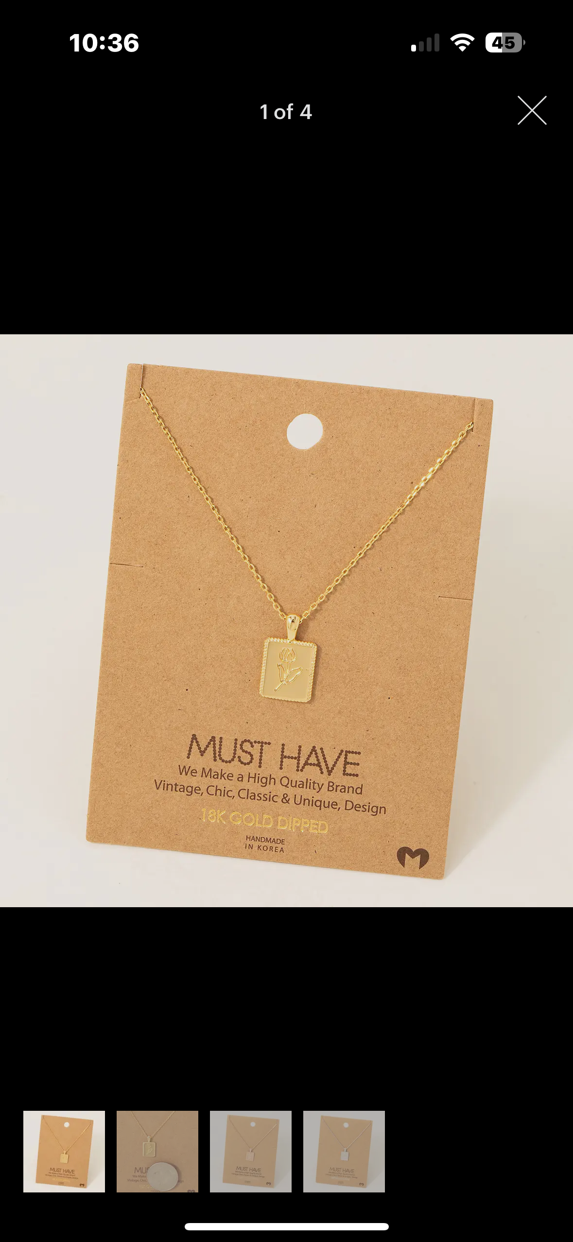 Flower Pendant Necklace