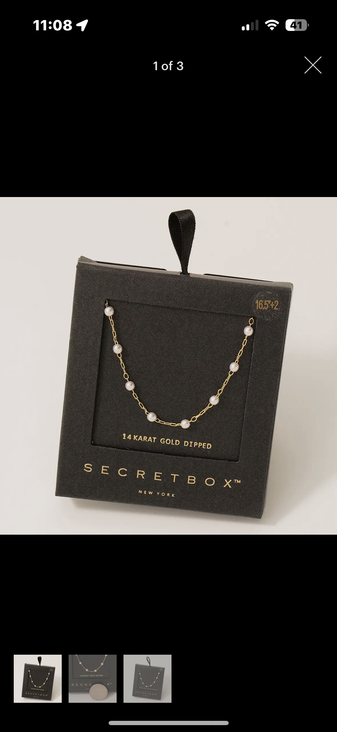 Pearl Chain Link Necklace
