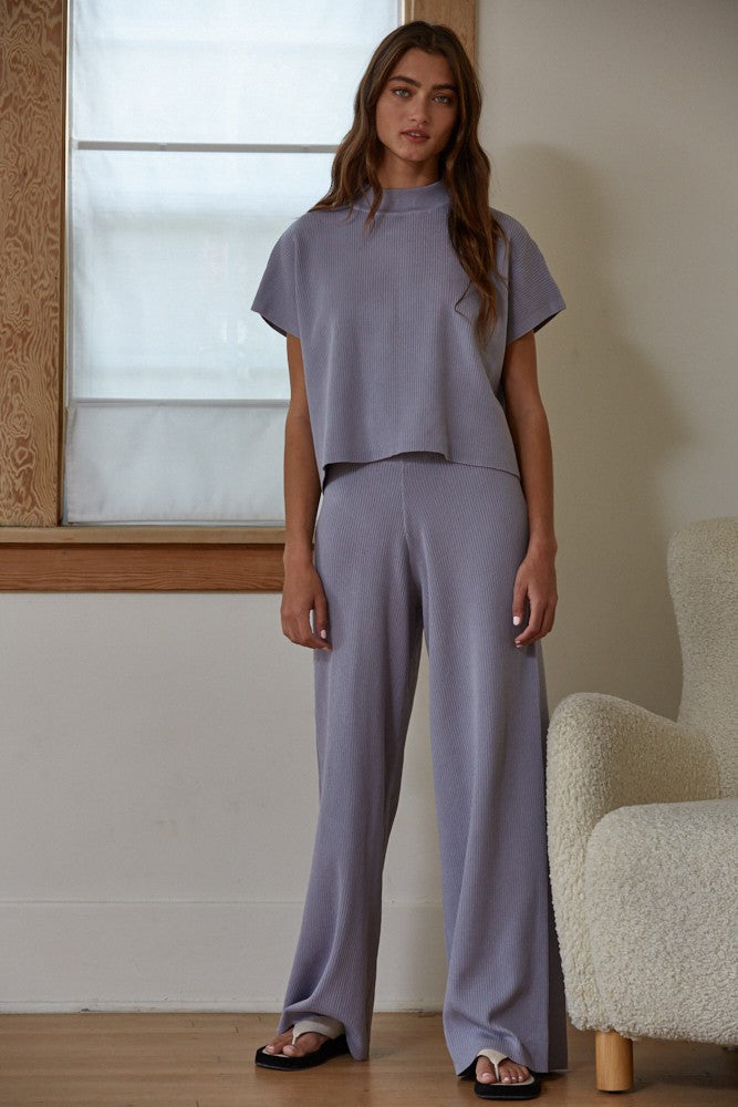 Lavender Ribbed Pants