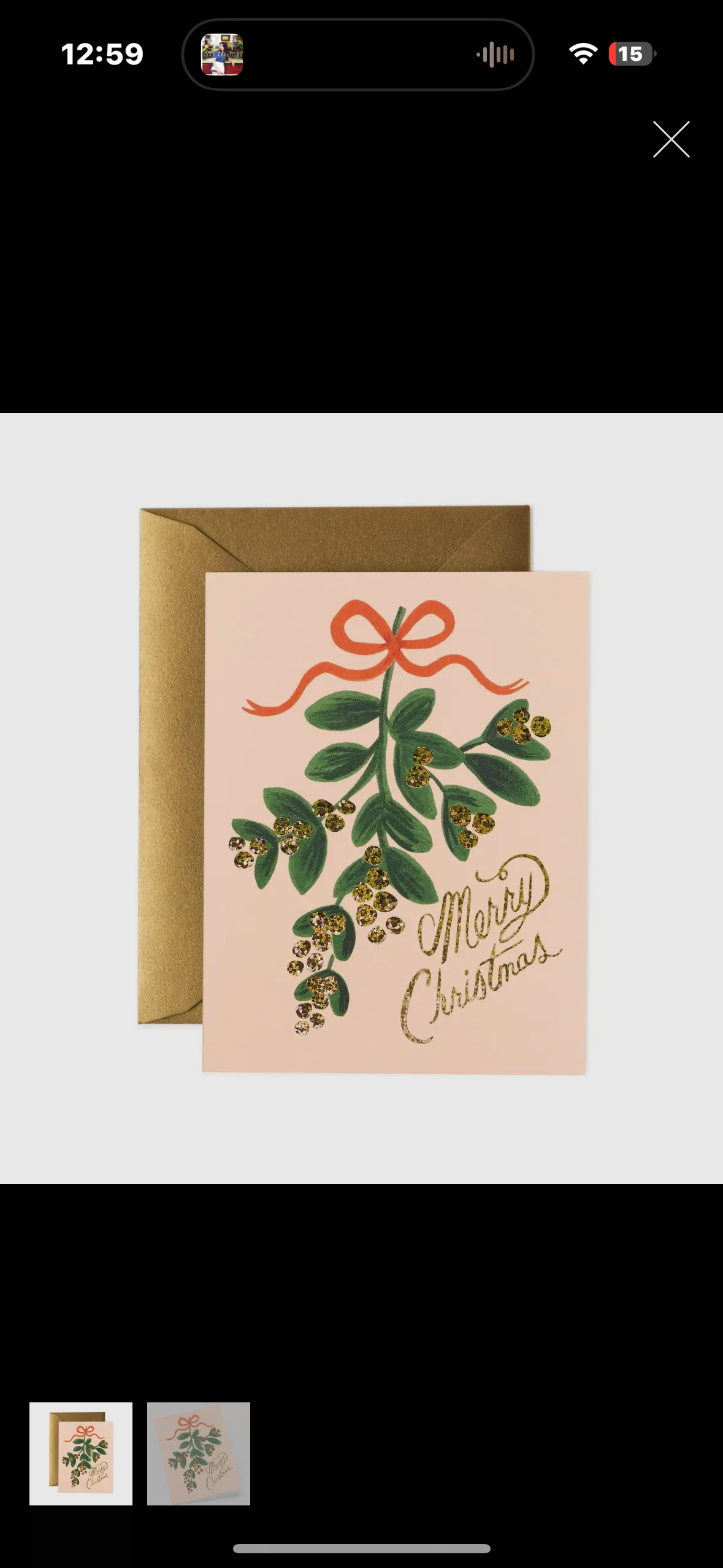 mistletoe card