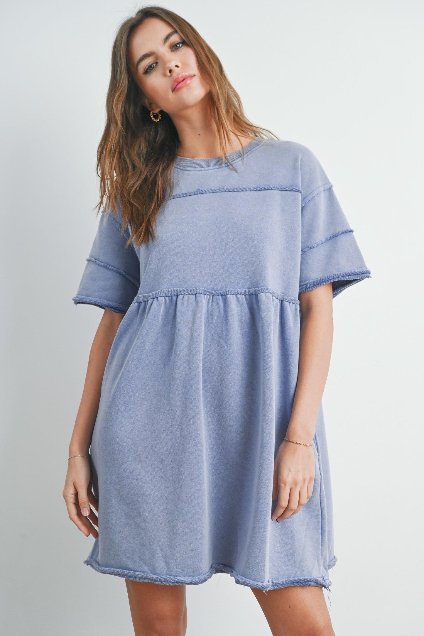Denim Wash Terry Dress
