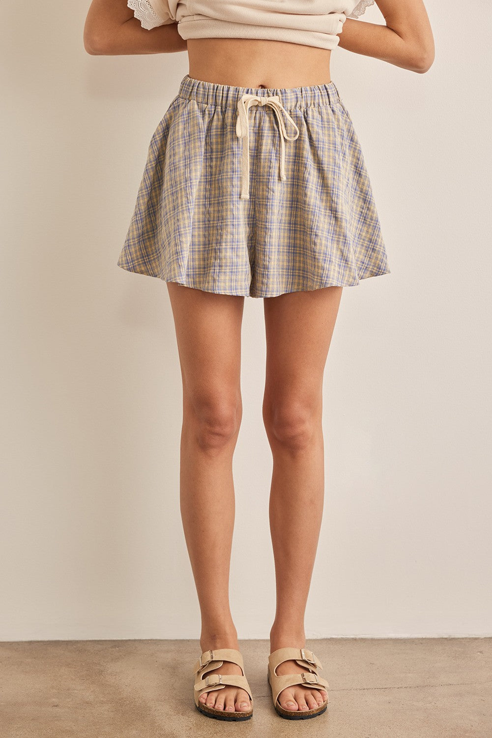 Plaid Flowy Shorts