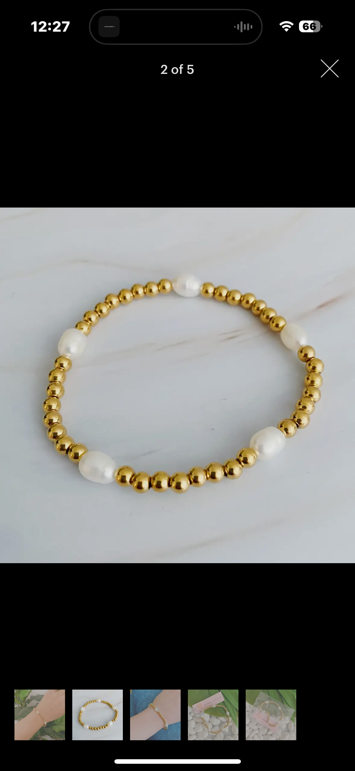 Pearl beaded bracelet