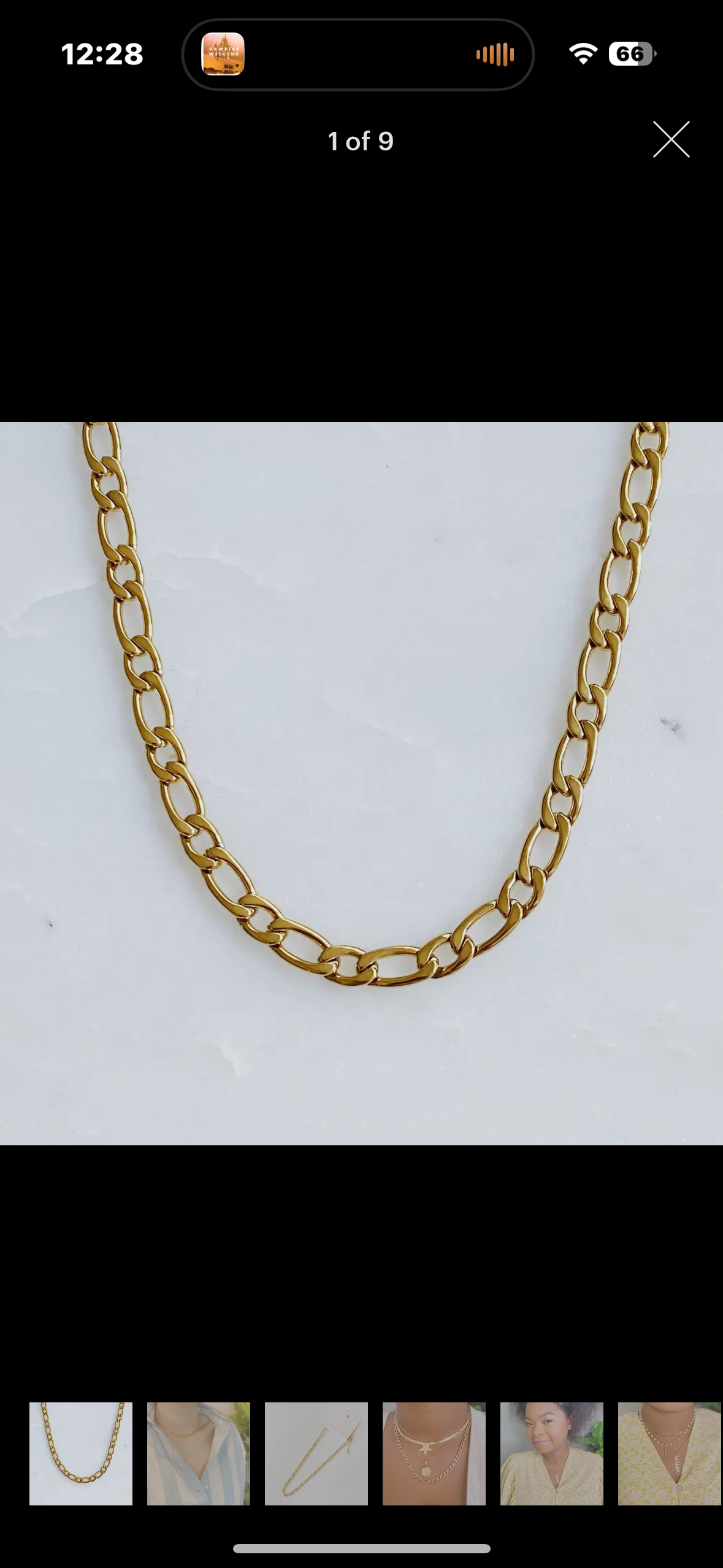 gold chunky chain necklace