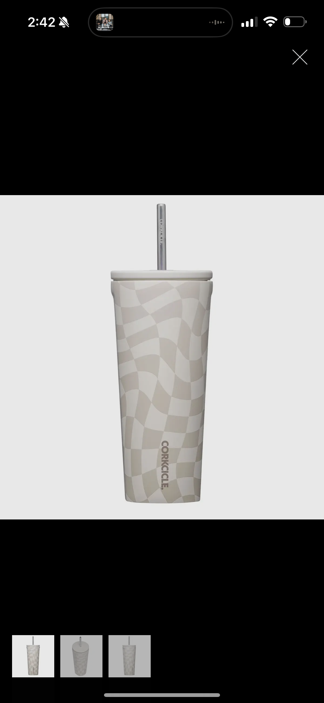 Wavy Checkerboard Cold Cup