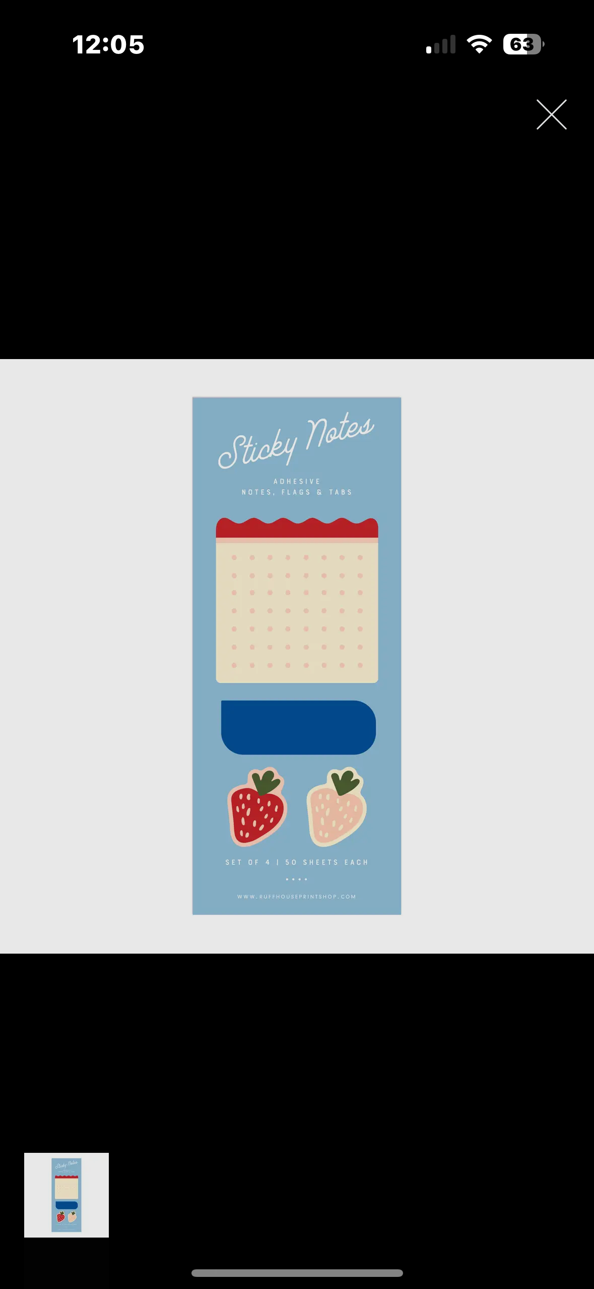 strawberry sticky notes