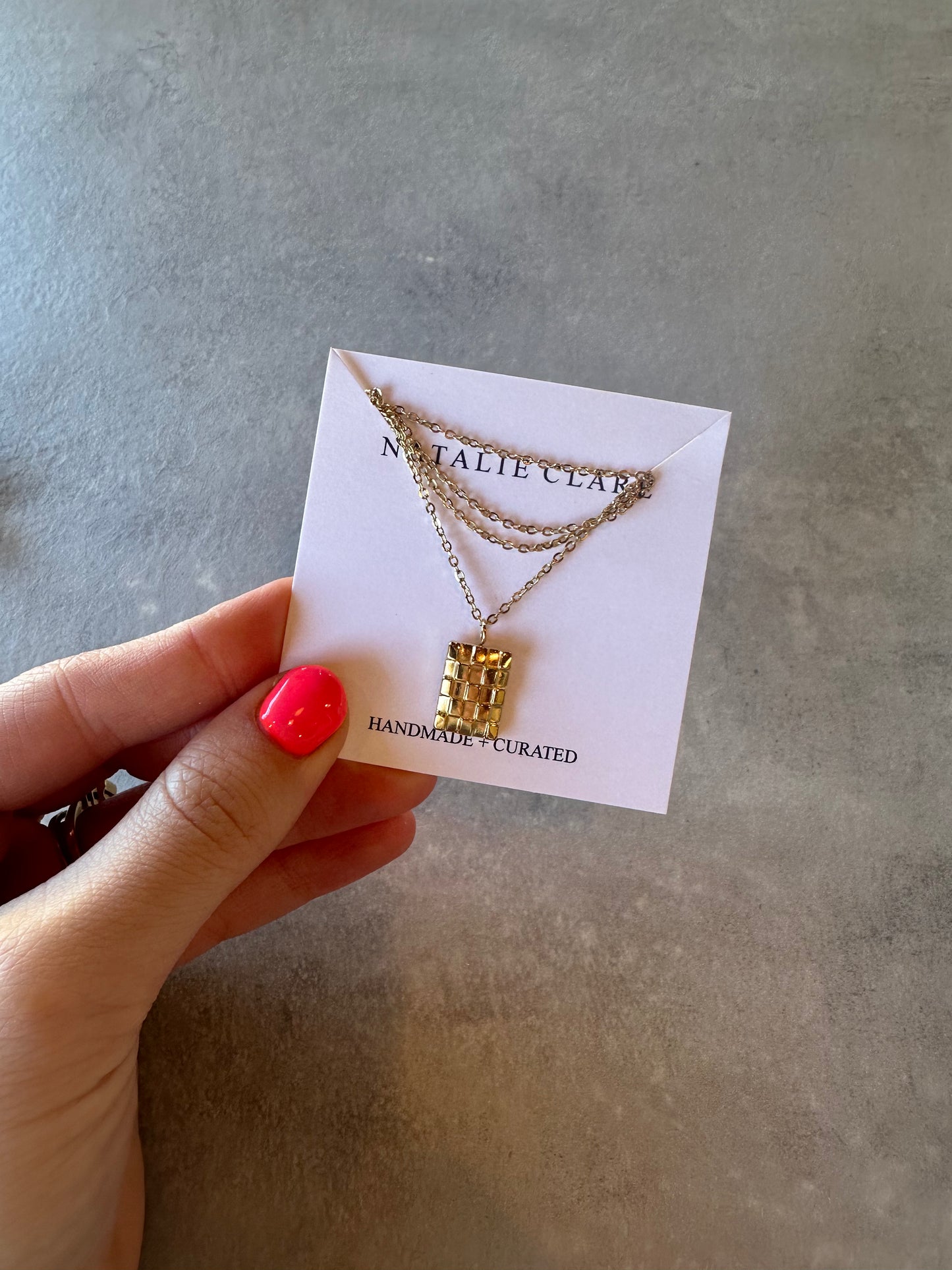 quilted necklace