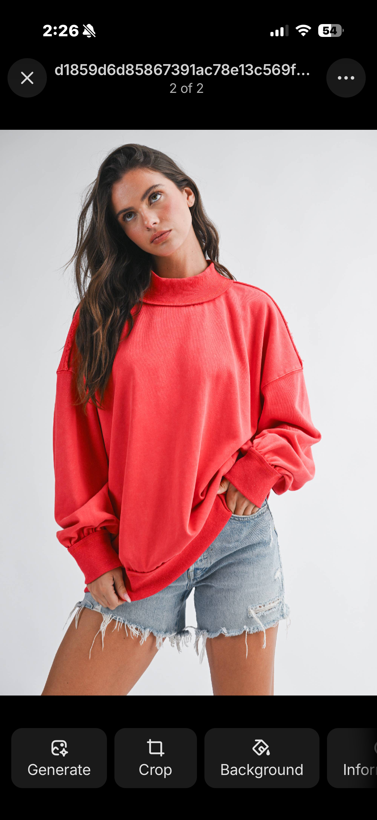 hot red mock neck