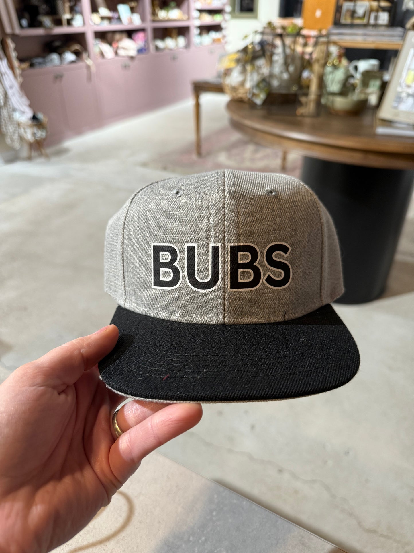Toddler Bubs Gray/Black Hat
