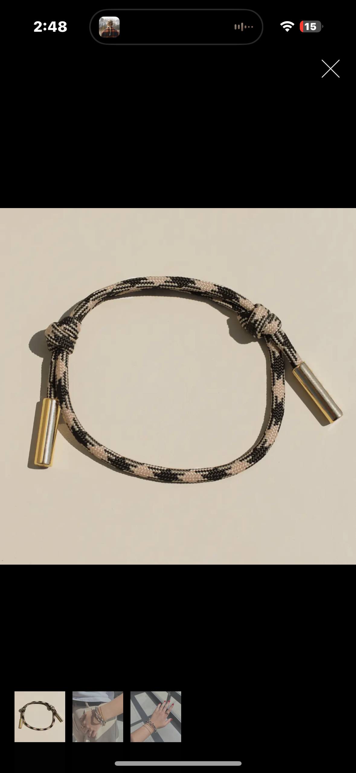 corded bracelet