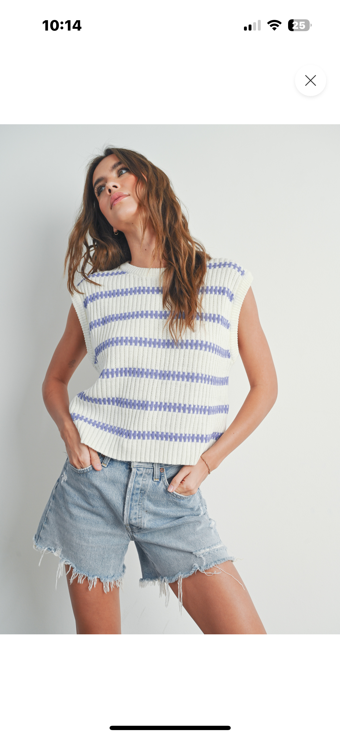 lavender striped tank