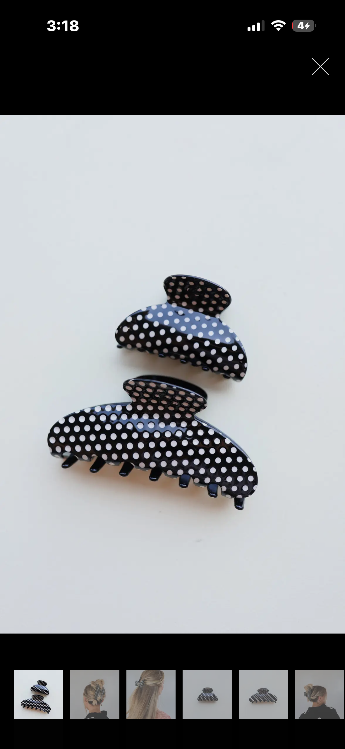 midi claw black & white