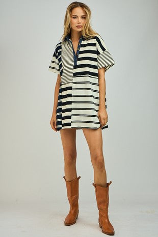 multi striped dress