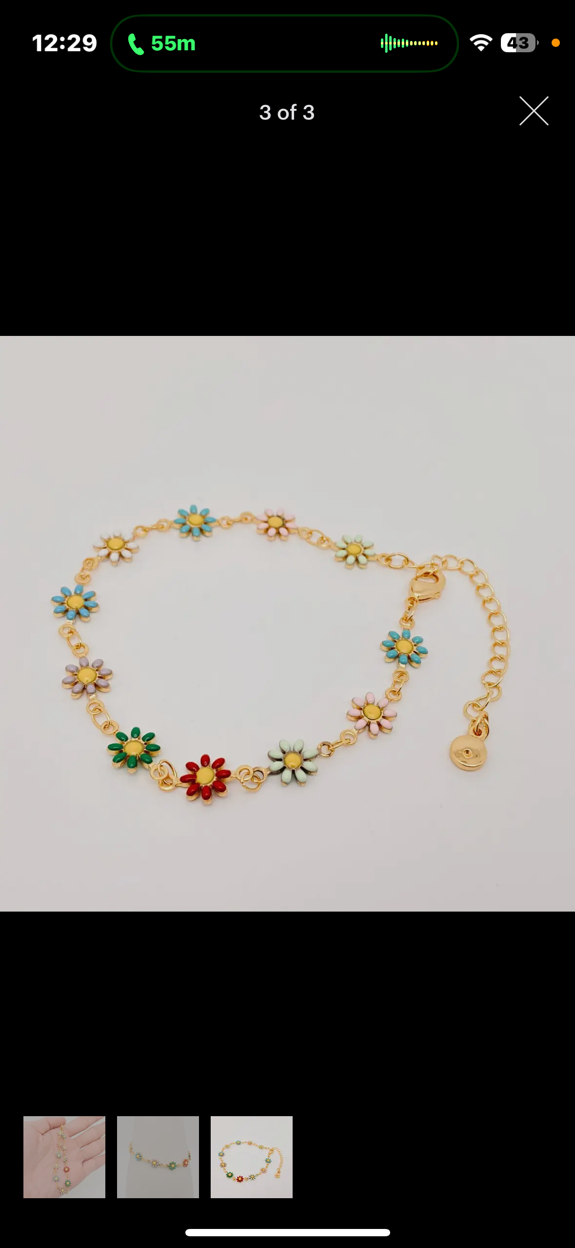 flower chain bracelet