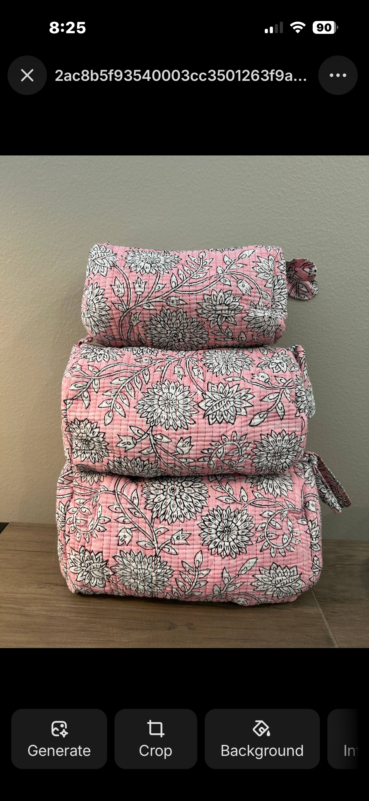 small quilted bag