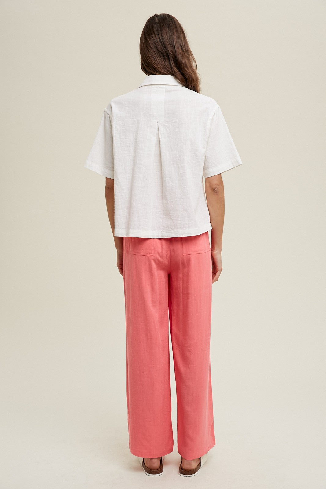 off white linen top