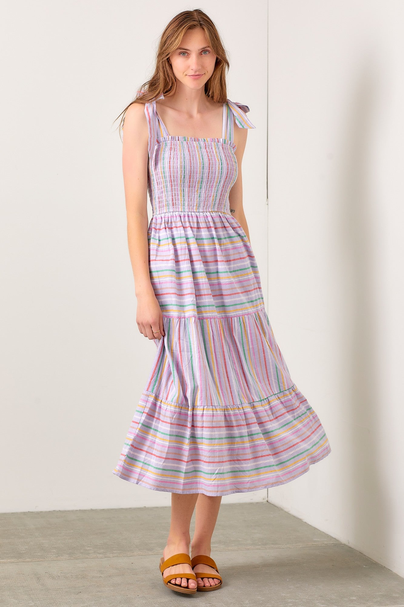 colorful striped dress