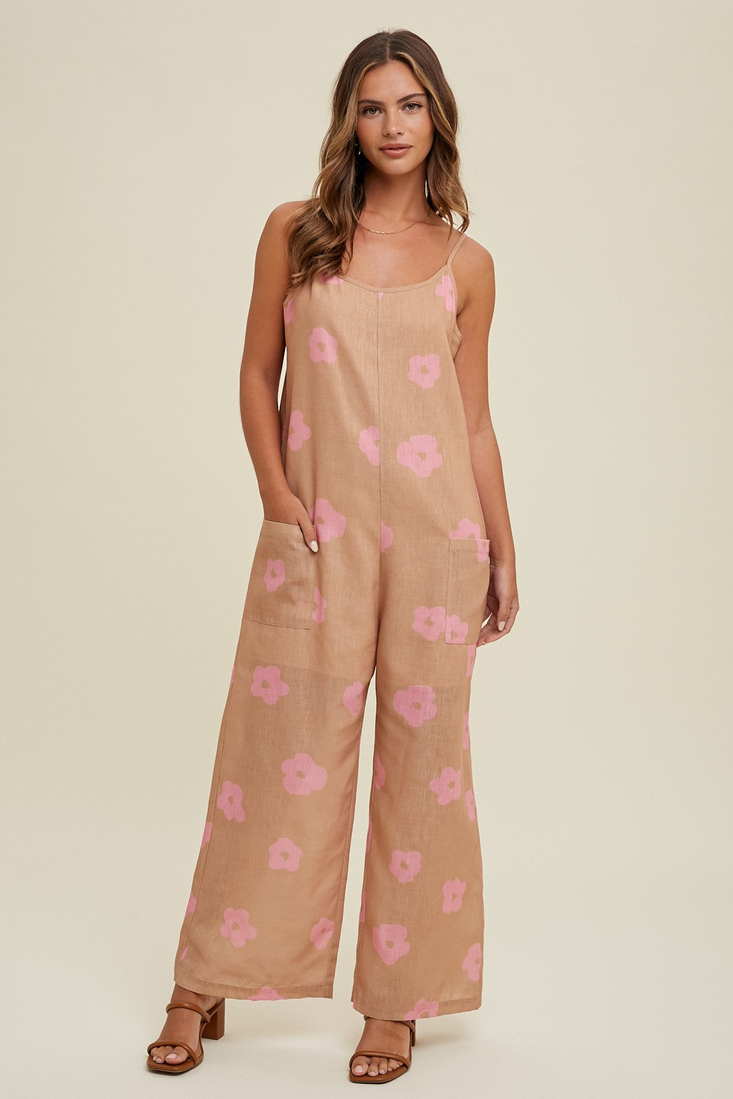 mint floral jumpsuit