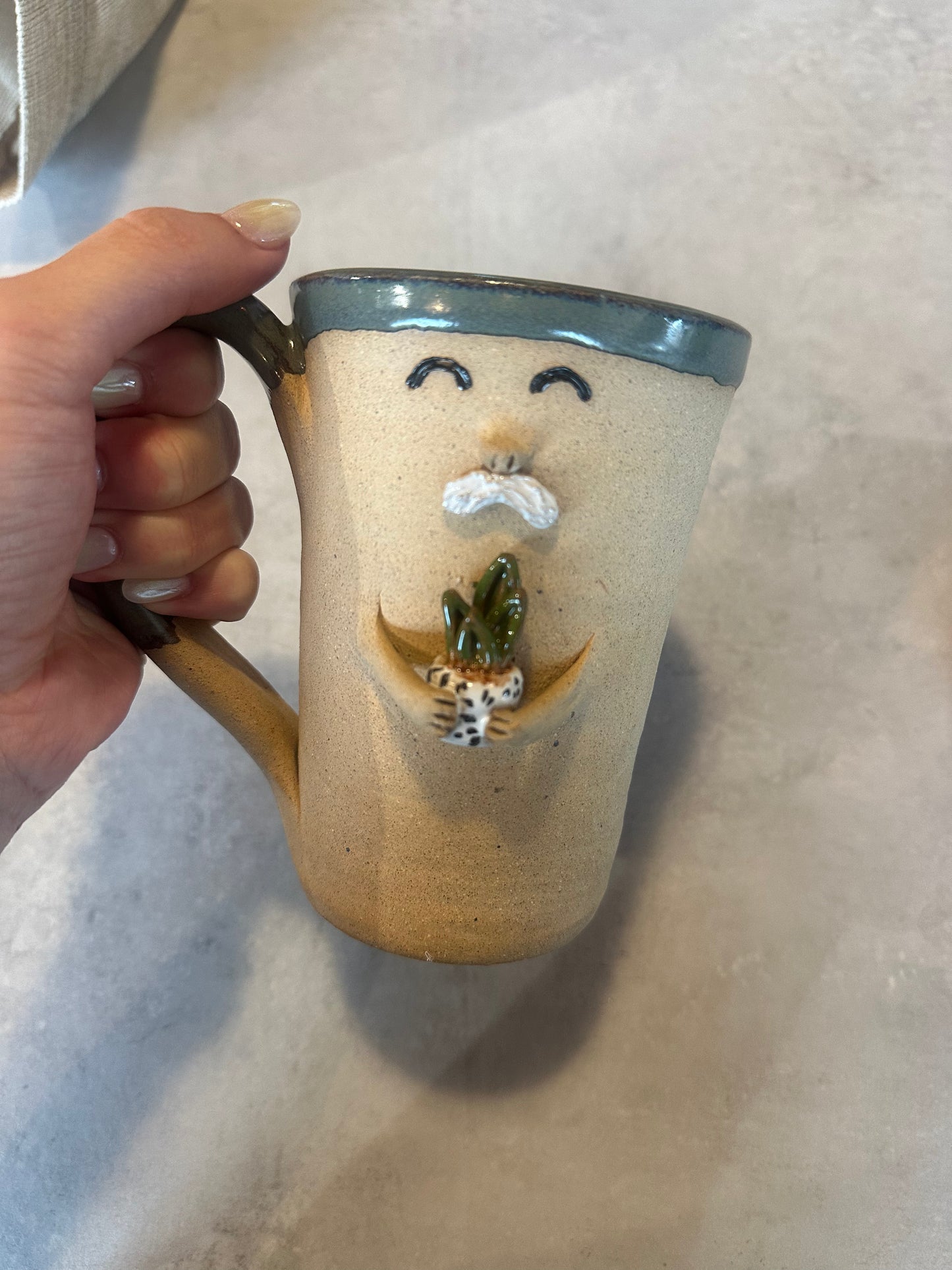 mustache mug