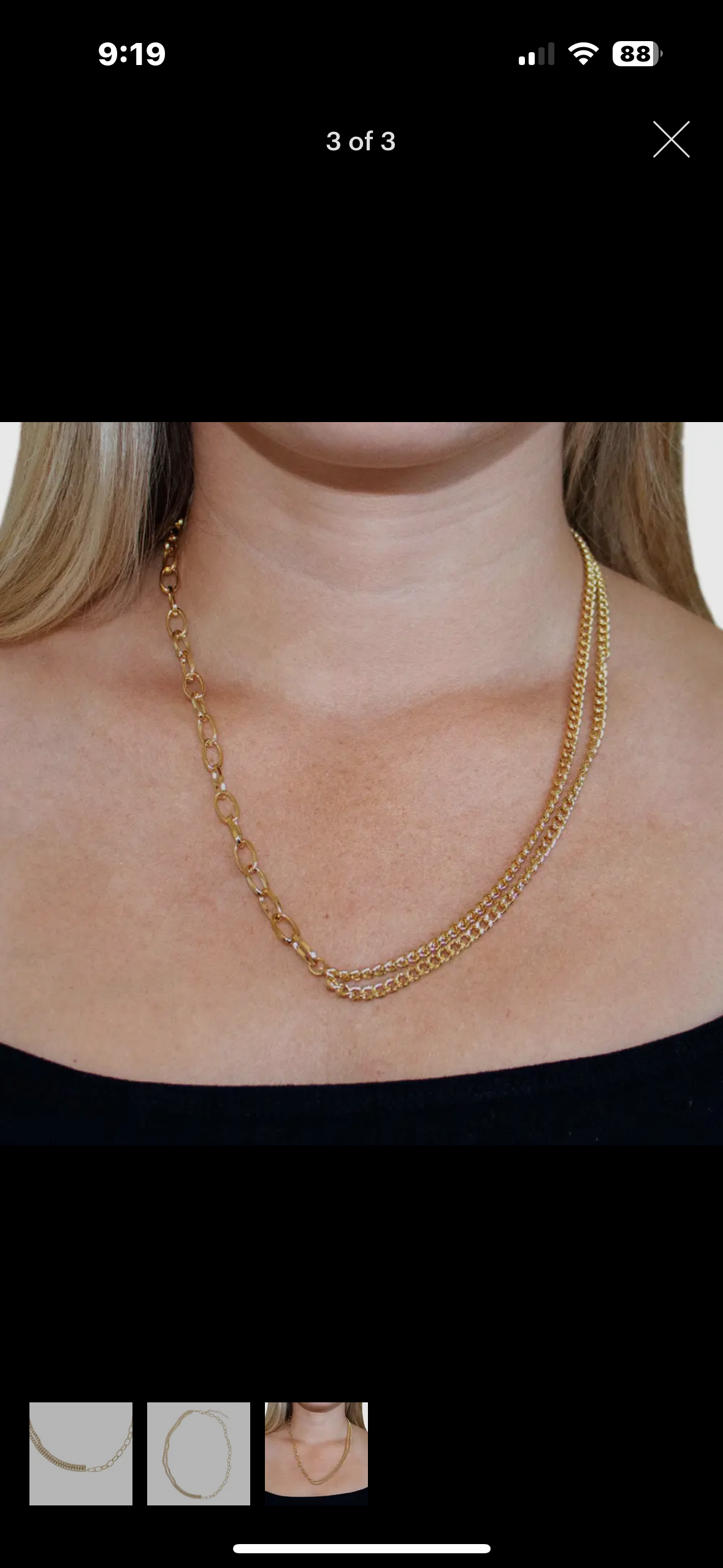 split chain necklace