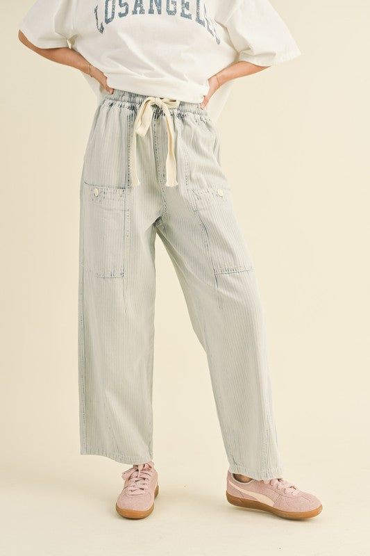 cotton barrel pants