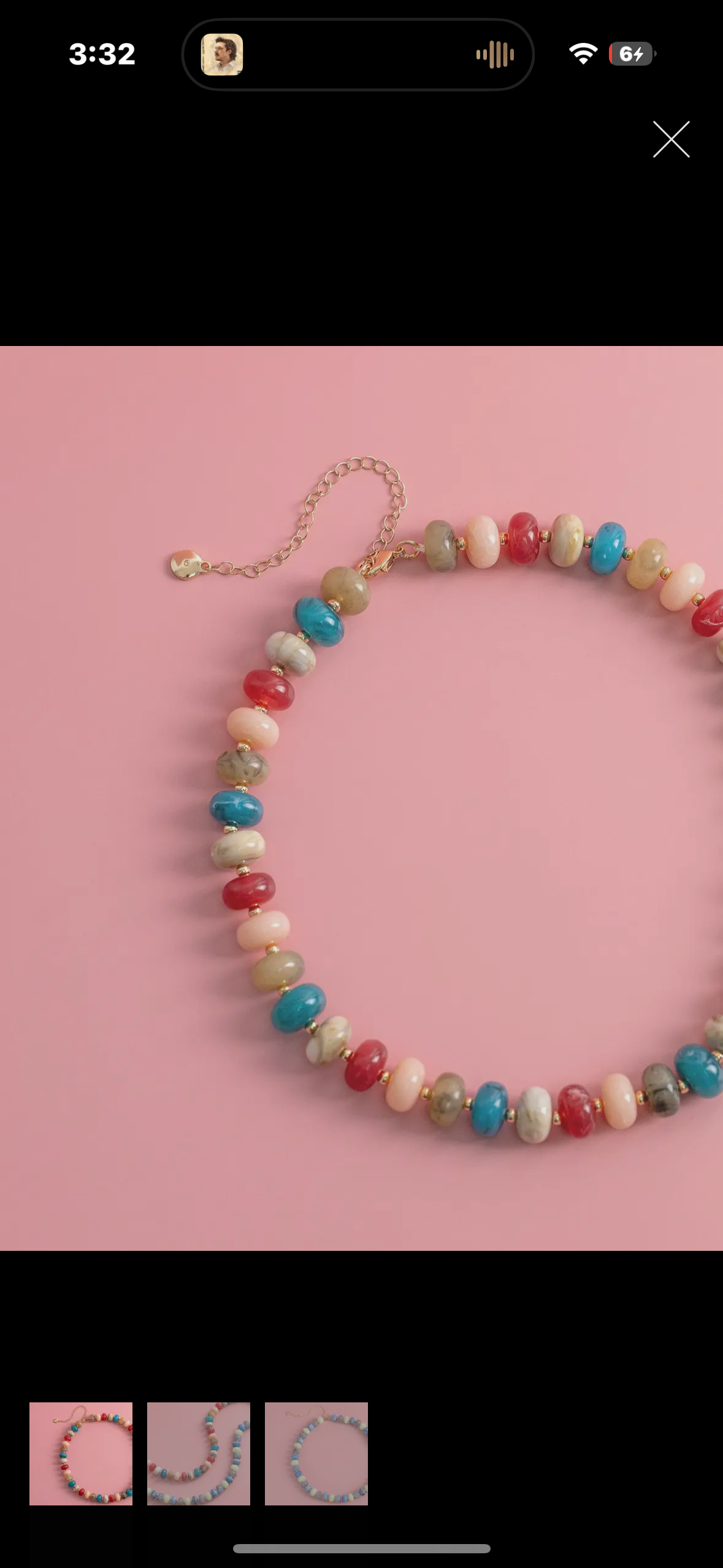 marble bead necklace