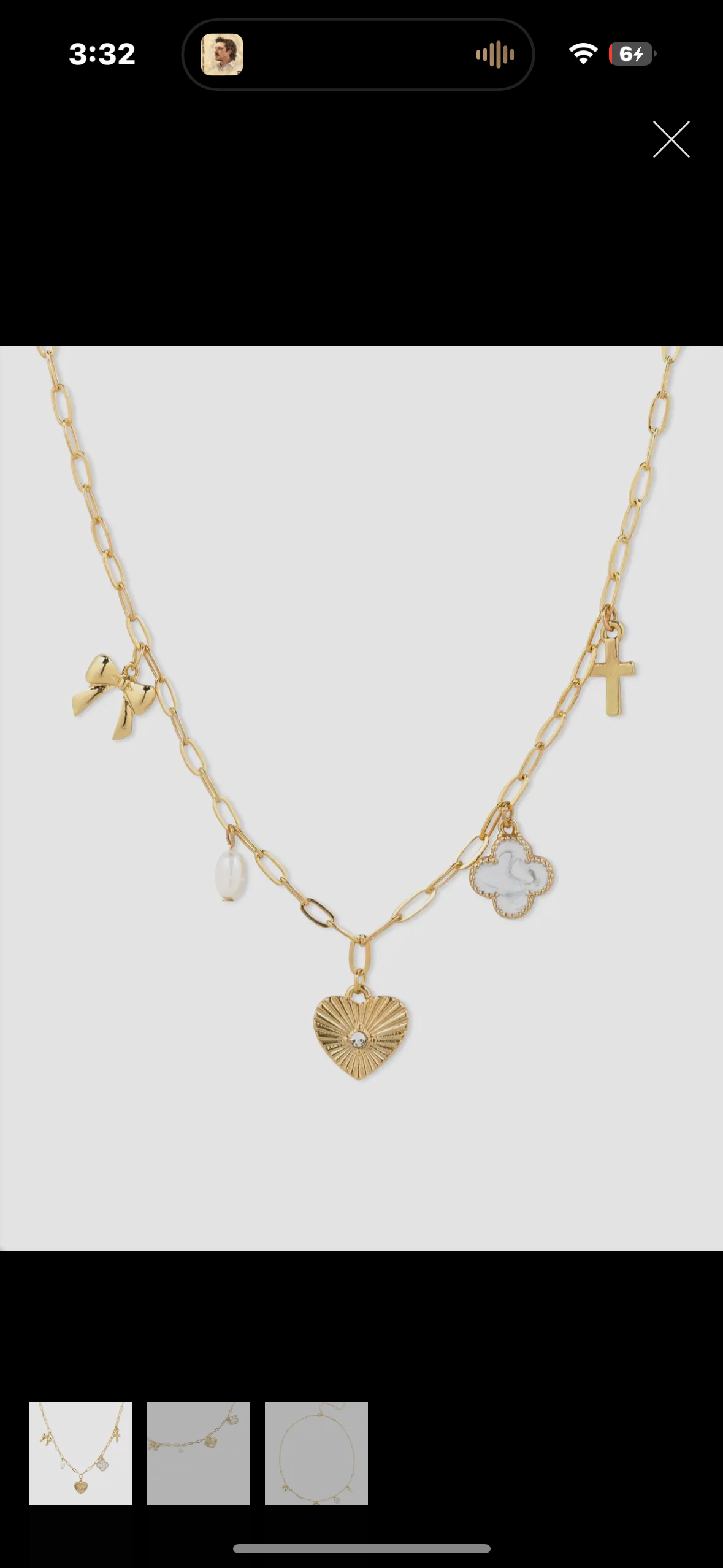 mini charm necklace