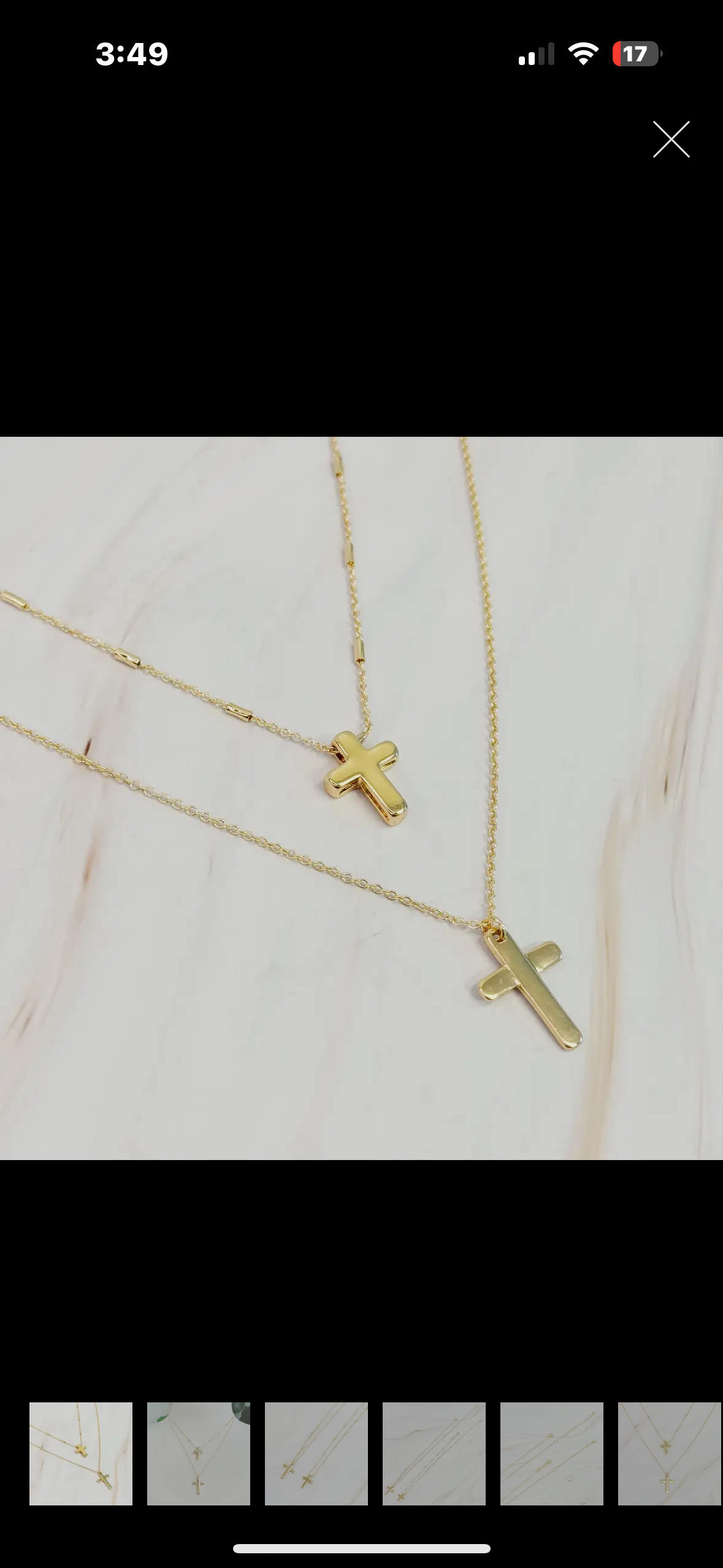 layered cross necklace