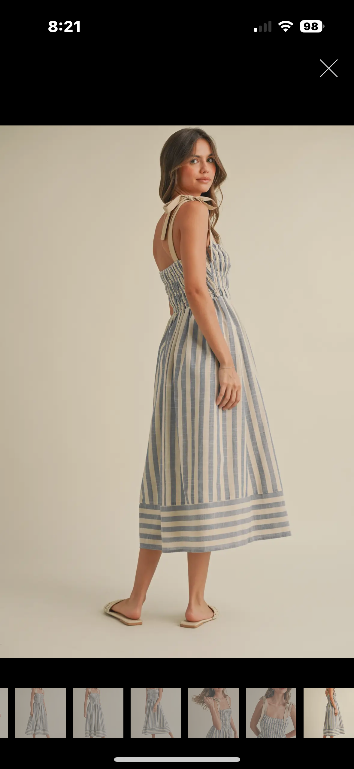 pink striped dress