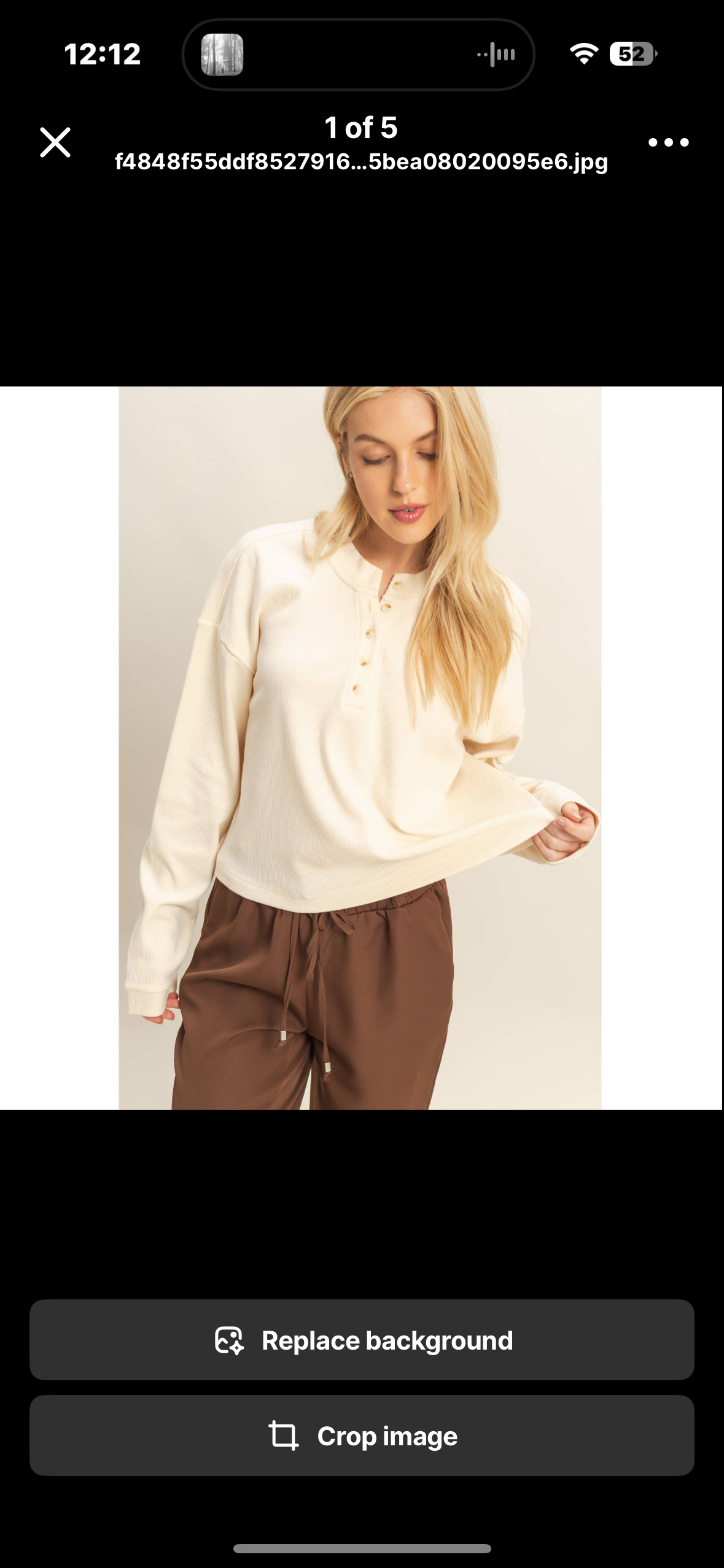 cream button up