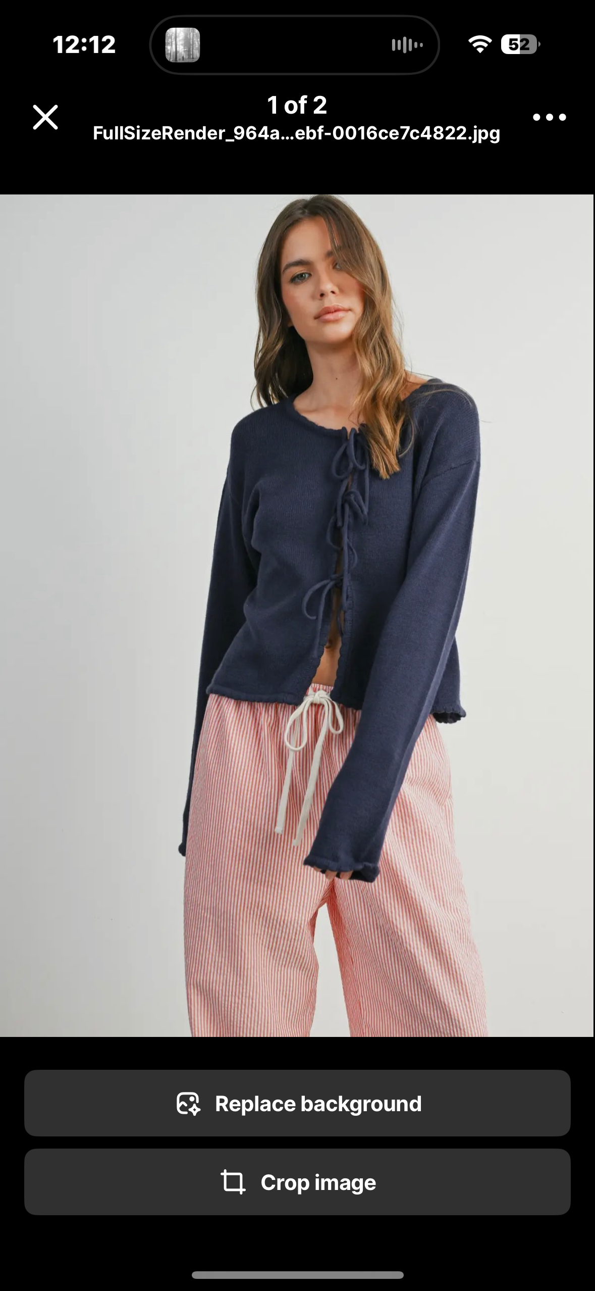 navy tie blouse