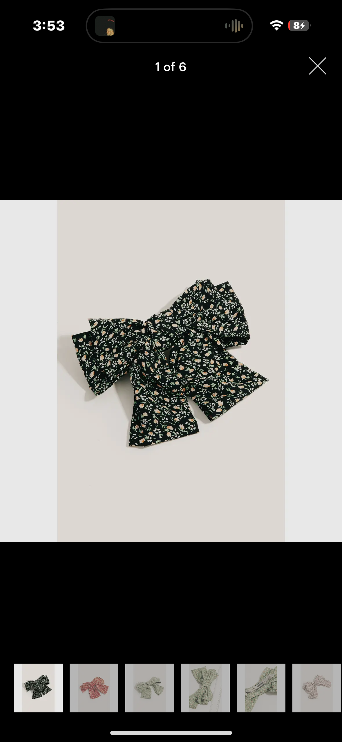 floral bow clip