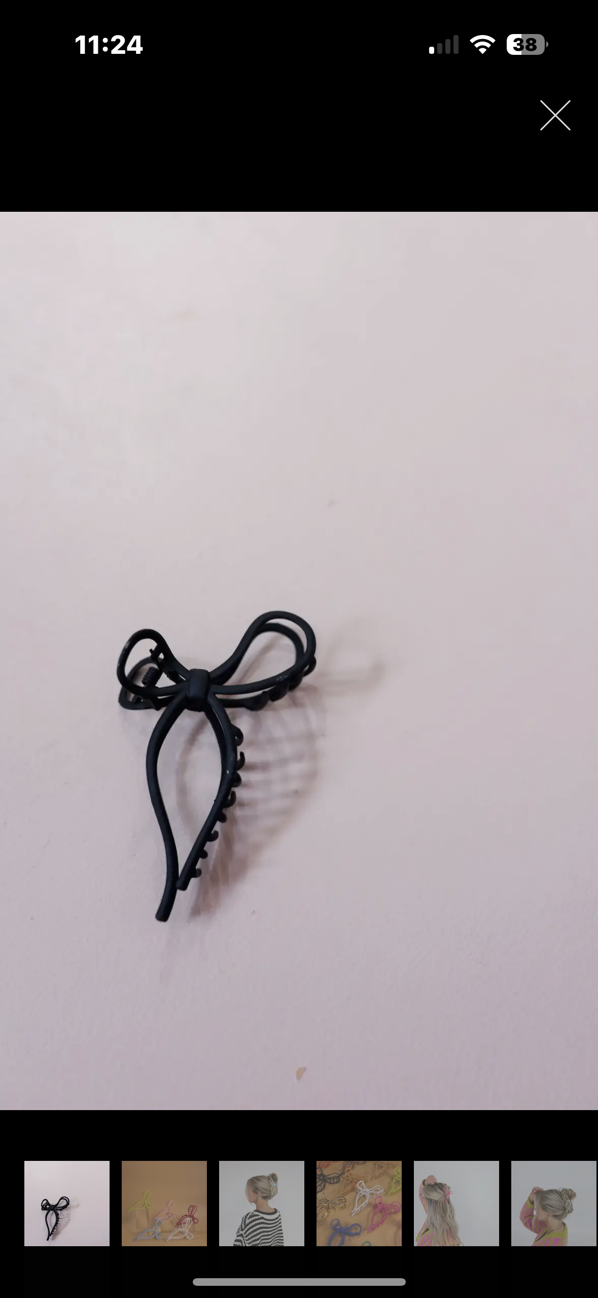 black bow clip