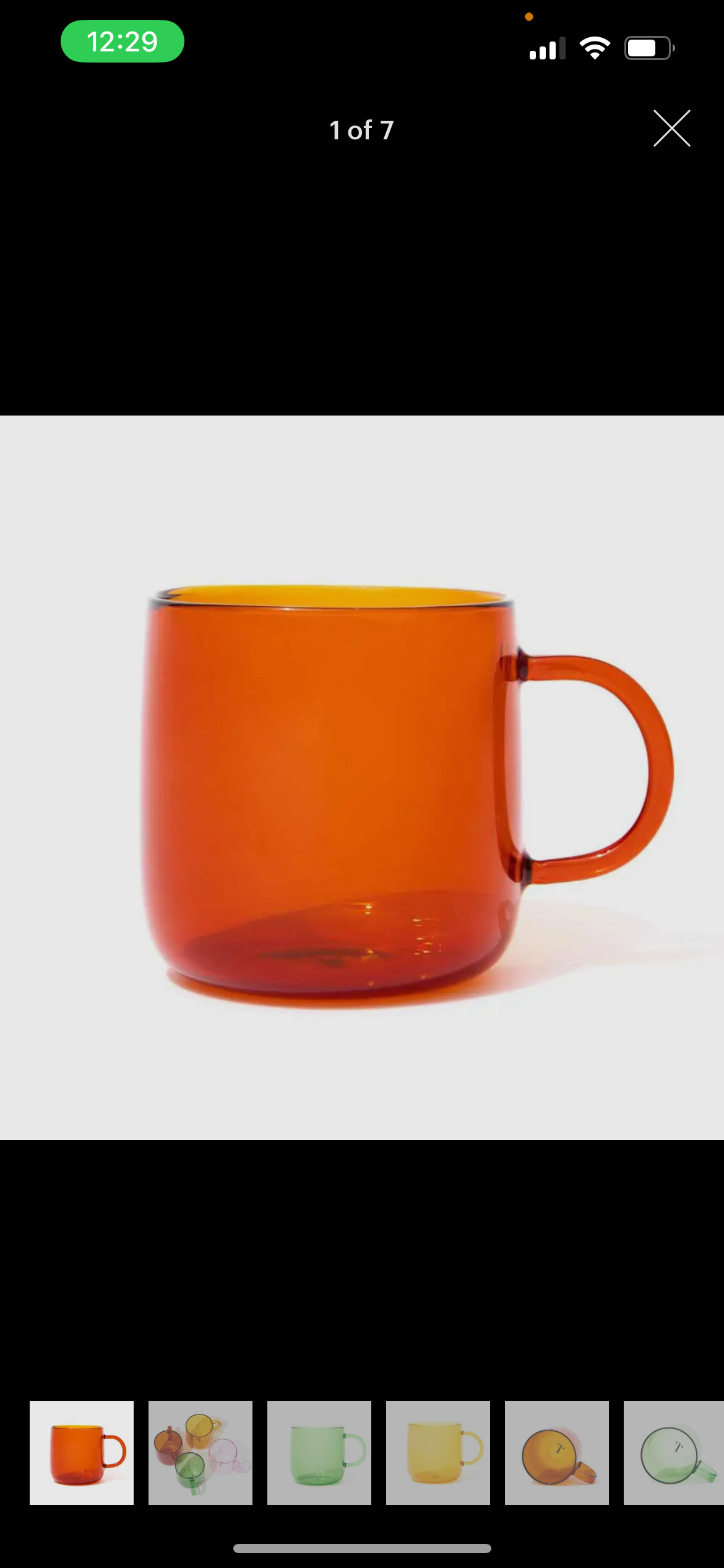 Amber Glass Mug
