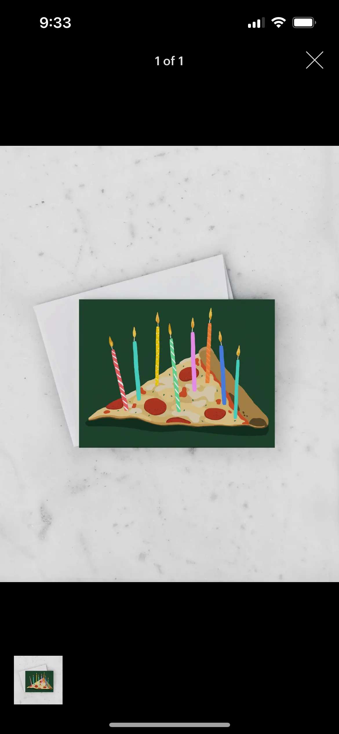Pizza Birthday Card
