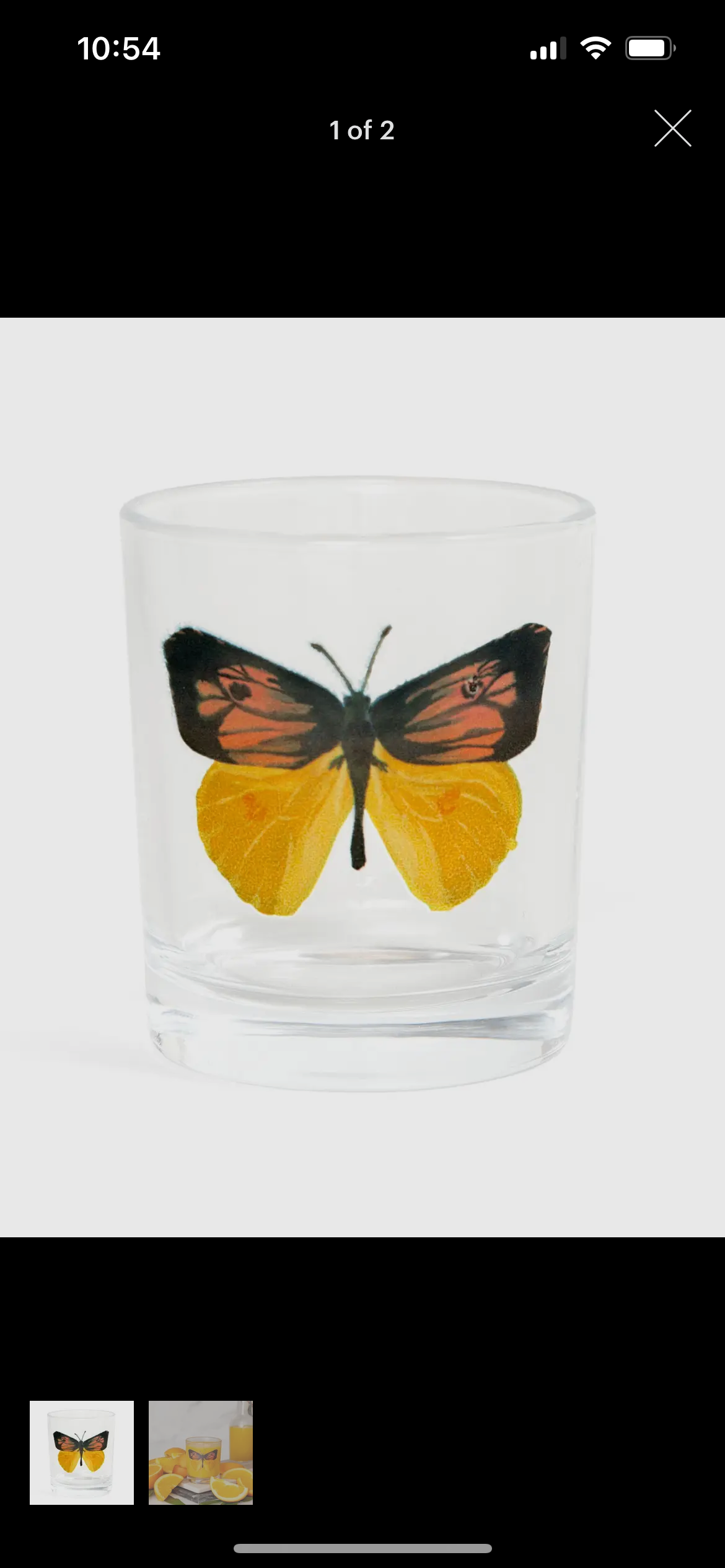 Butterfly Juice Glass