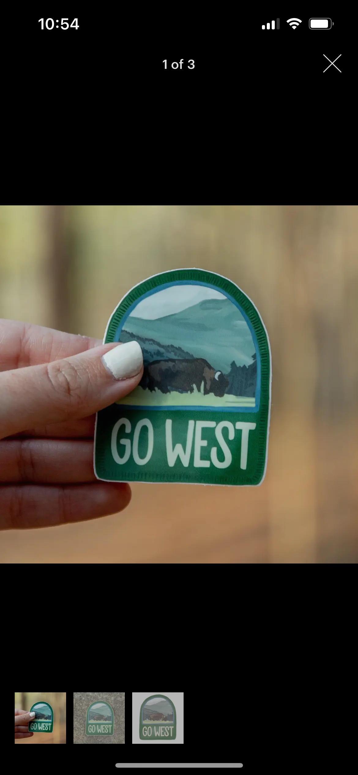 Go West Sticker