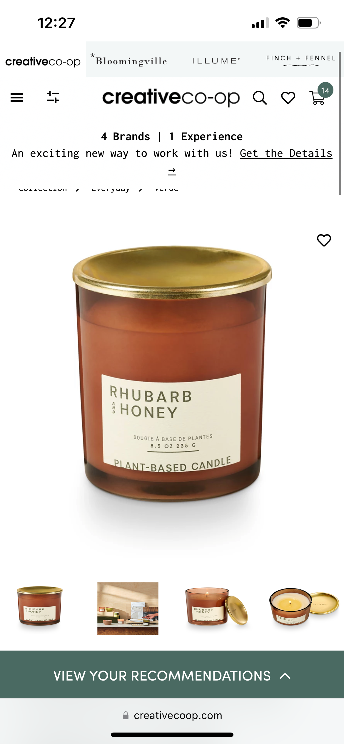 Rhubarb & Honey Candle