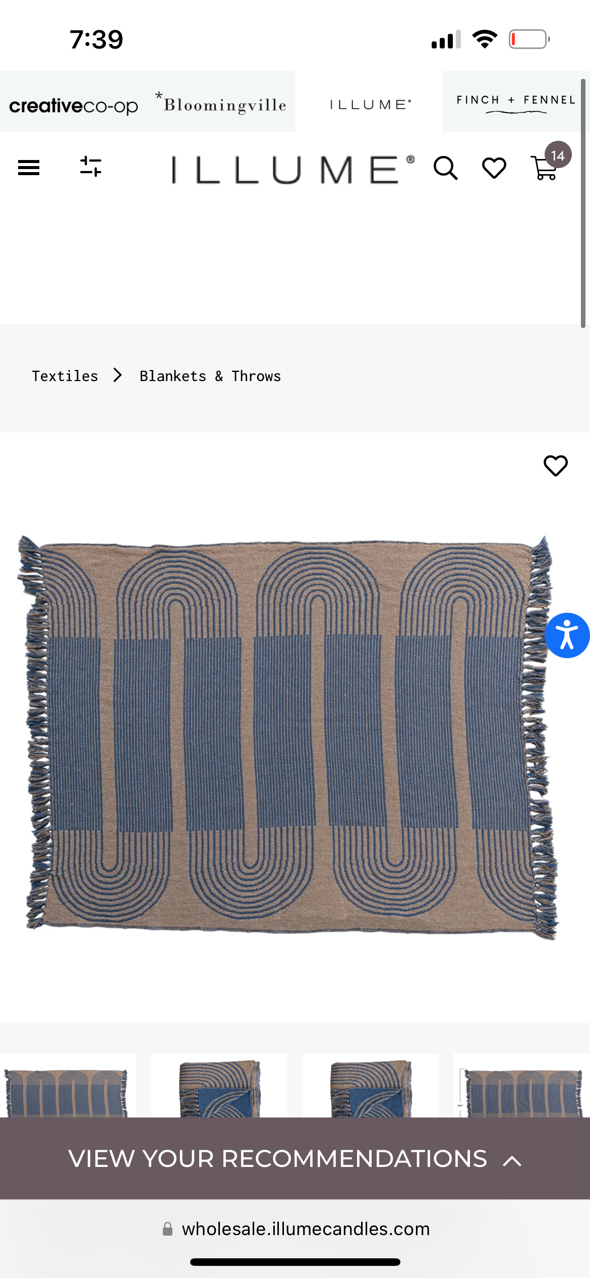 Creative Coop Blanket