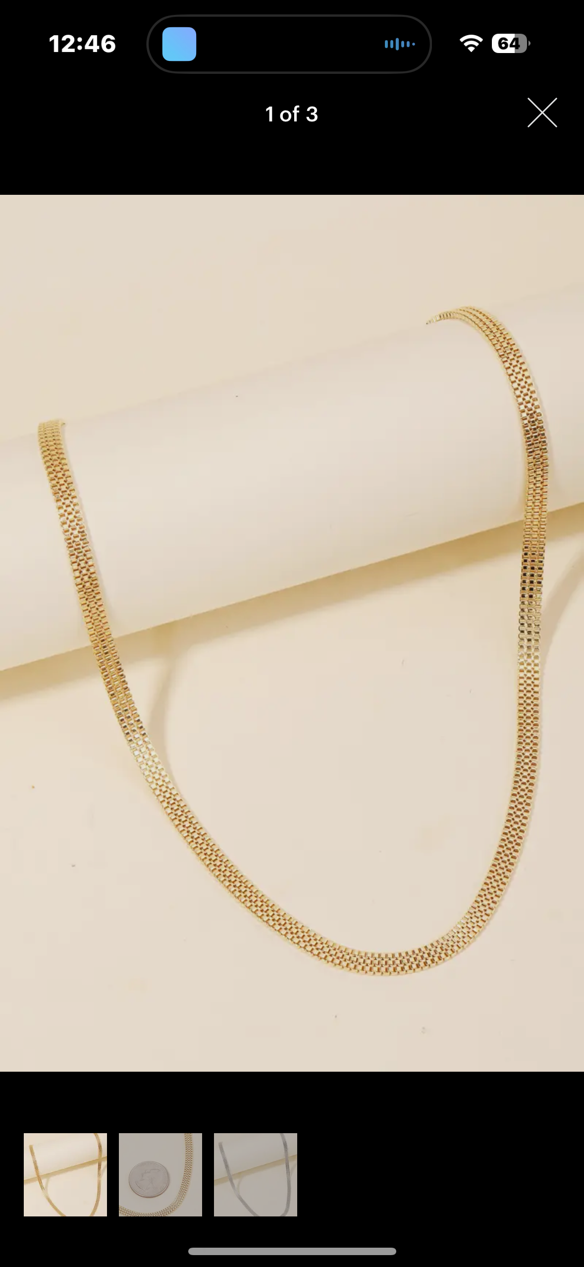 Box link necklace